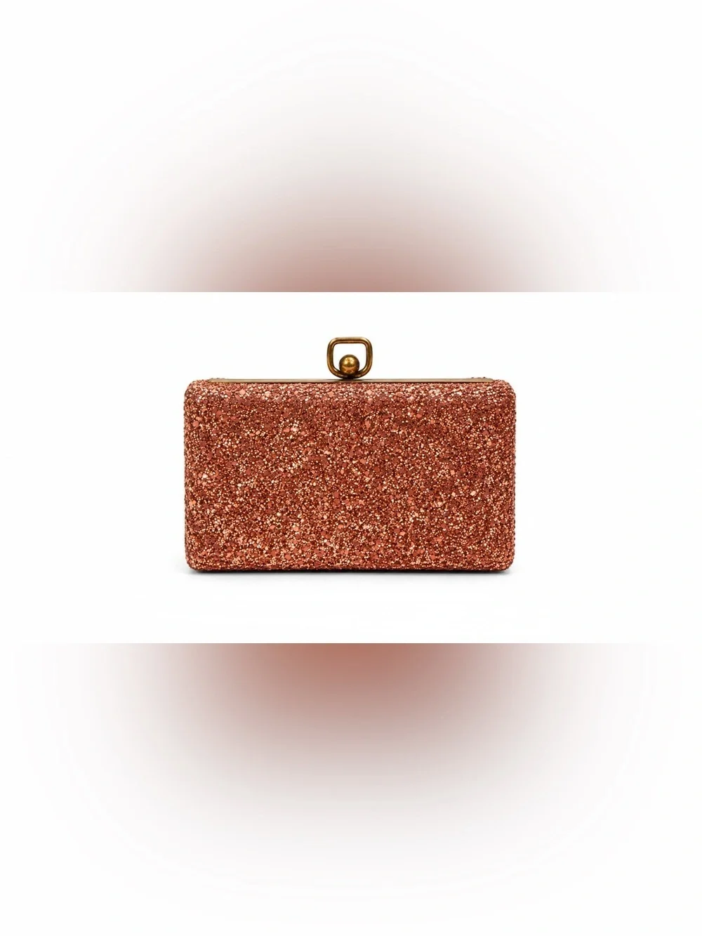 J.Crew Rose Gold Glitter Evening Clutch - Wedding Guest Glam